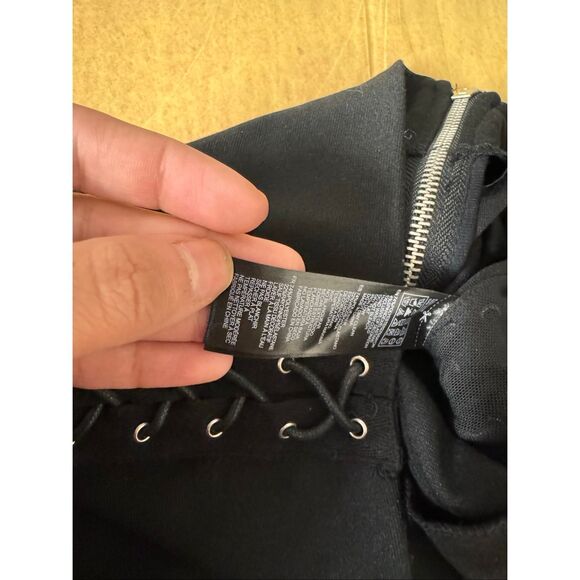 Forever 21 Black Lace-Up Mini Skirt | Side Corset Detail Bodycon Skirt Size Medi - Picture 4 of 9